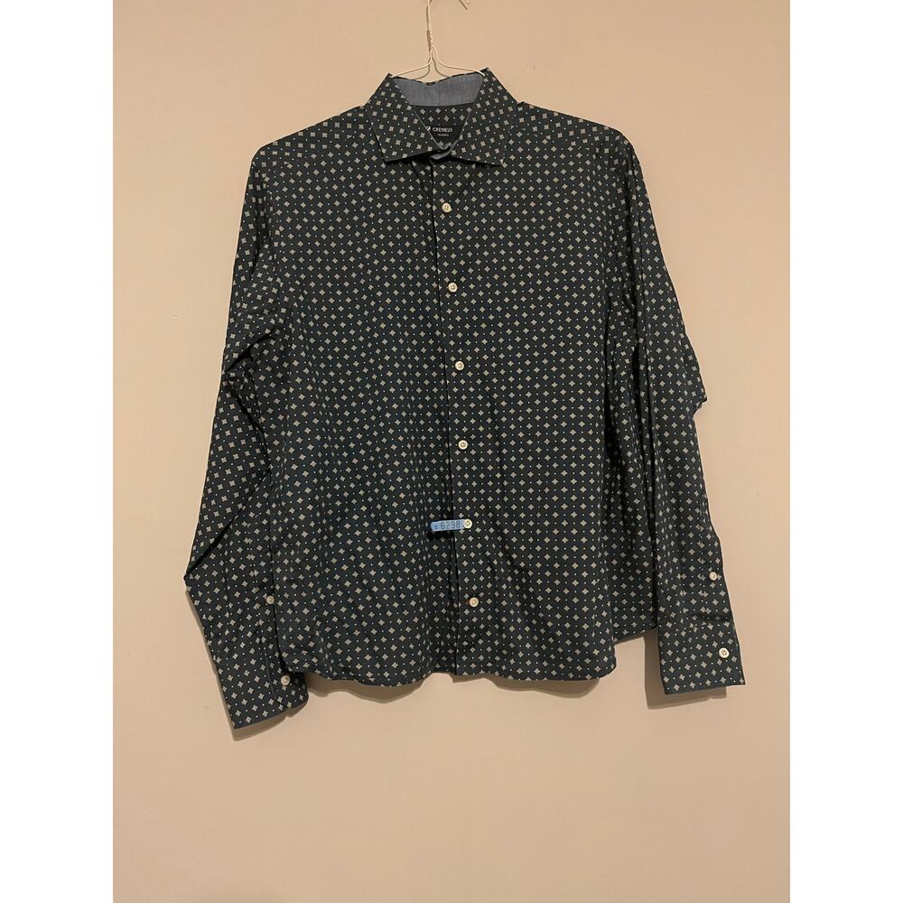 Cremieux Classics Green Patterned Men’s Button Down Shirt Size M